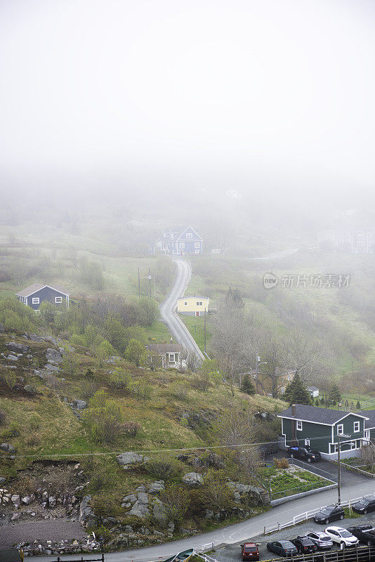 加拿大纽芬兰和拉布拉多省的Quidi Vidi村历史悠久的老渔村